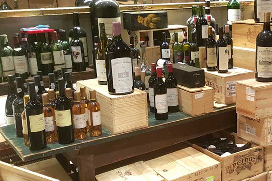 Image of rare and vintage wine collection